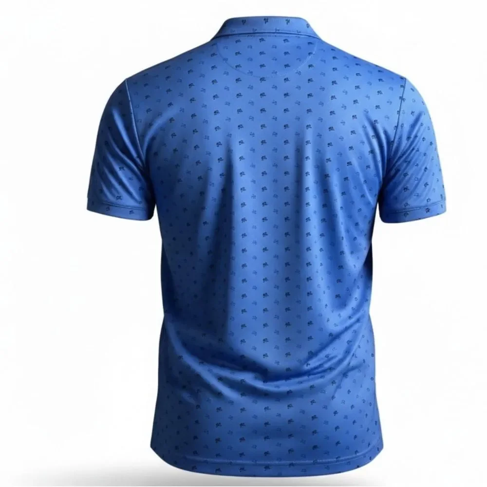 NWT RLX Ralph Lauren Men’s Polo Shirt with Dolphin Pattern S